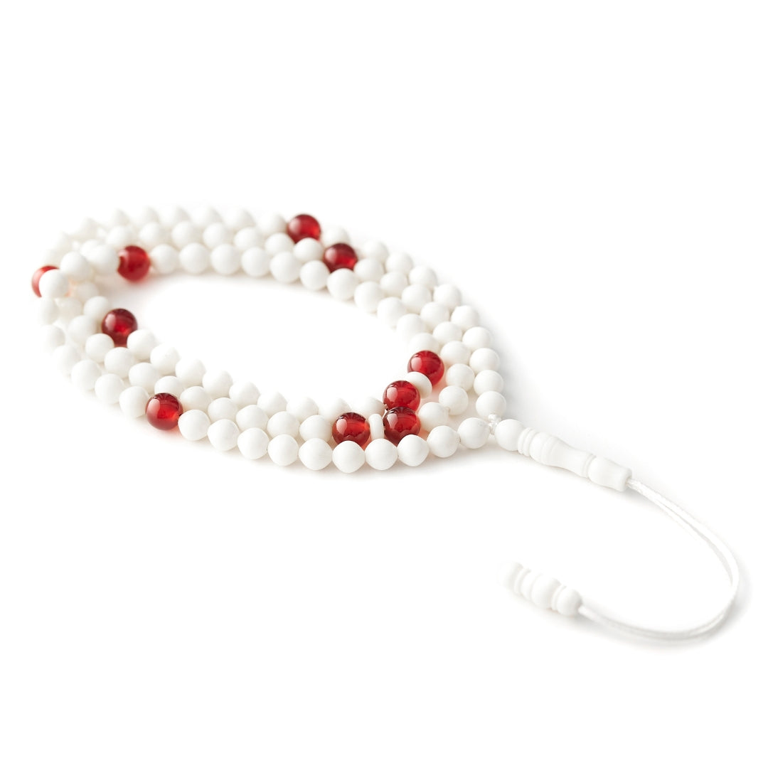 The Traveller Sibha Bracelet: Aqeeq & Dromedary - 99 Beads, 5.5mm