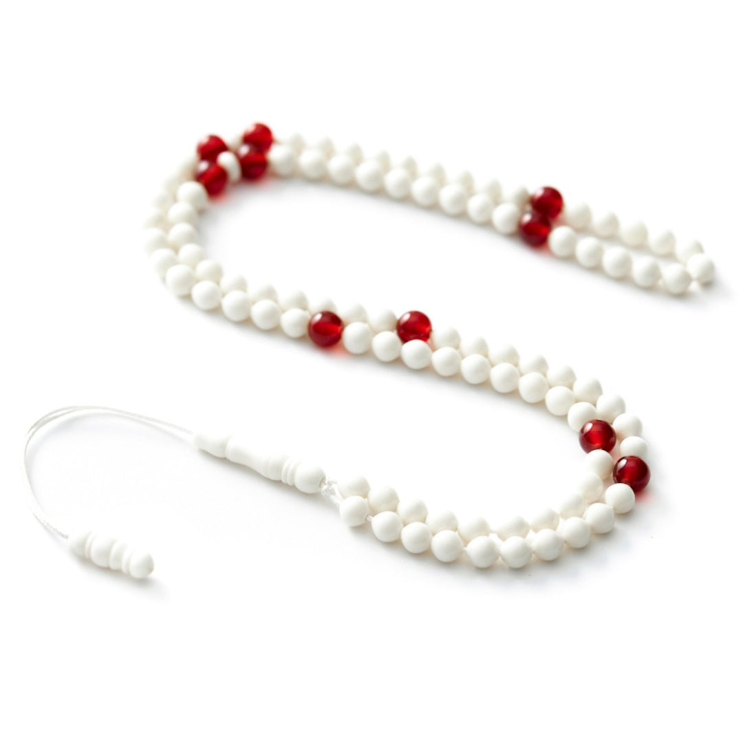 The Traveller Sibha Bracelet: Aqeeq & Dromedary - 99 Beads, 5.5mm
