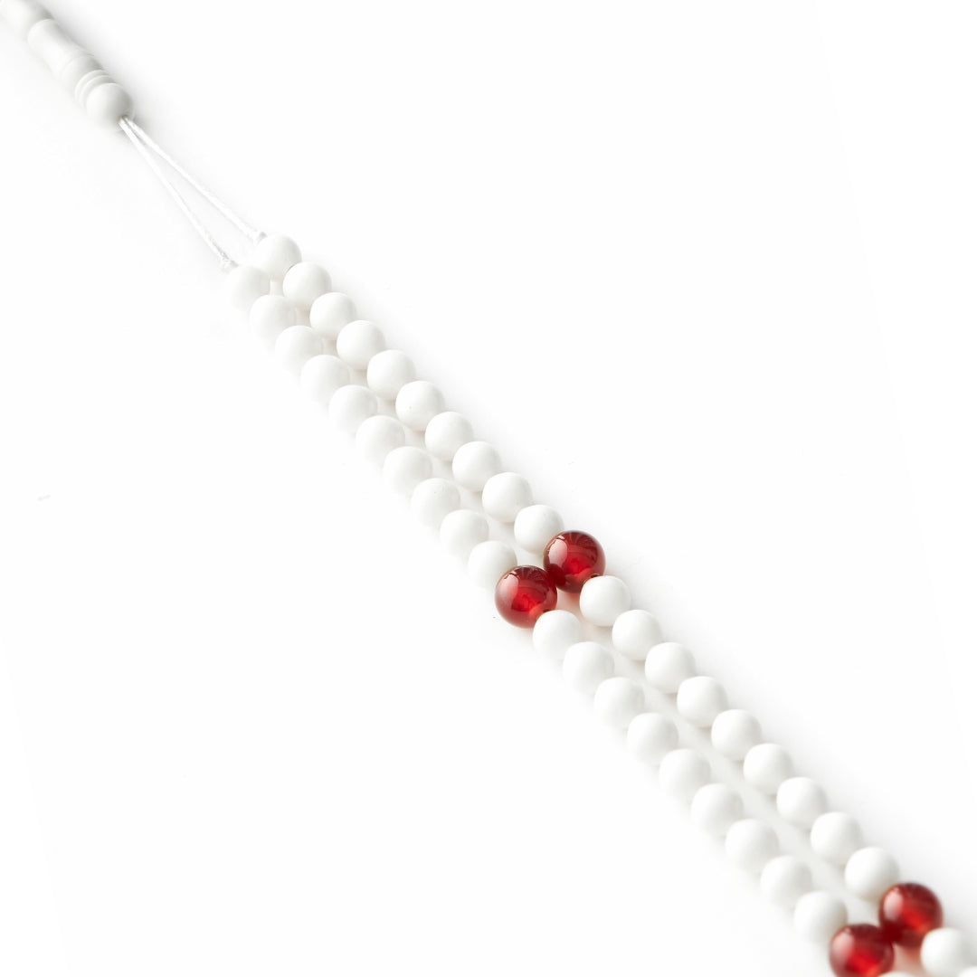The Traveller Sibha Bracelet: Aqeeq & Dromedary - 99 Beads, 5.5mm