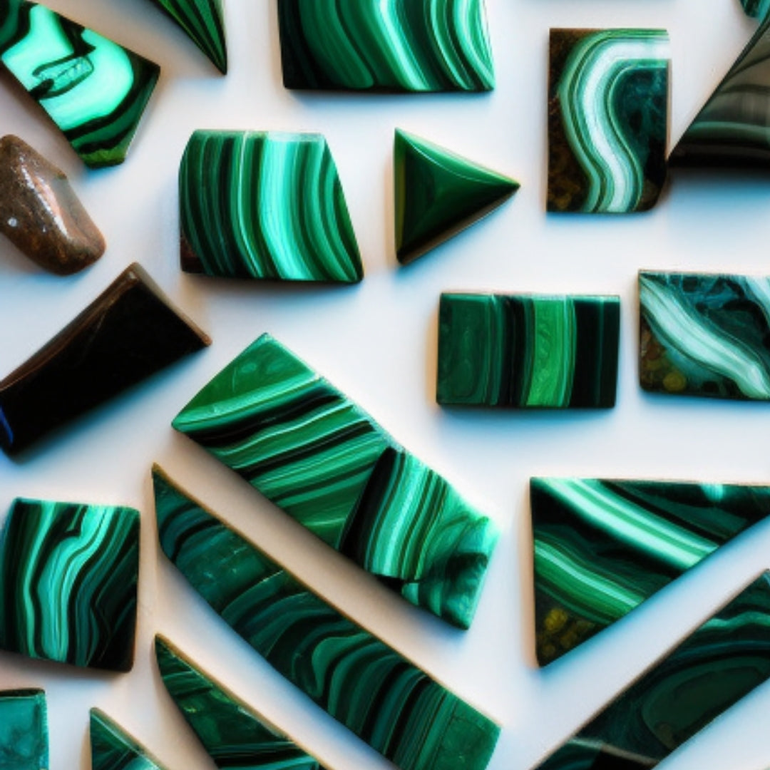 The One-Million Sibha: Malachite, Lava, and Ebony - 100 Beads, 8mm