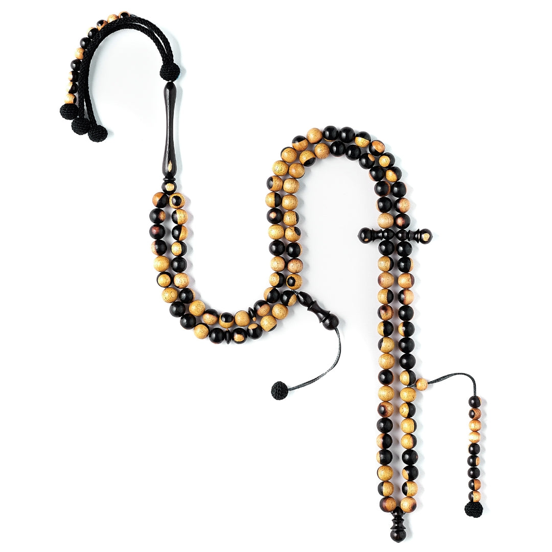 The Mosaic Sibha: Exotic Mosaic Ebony - 100 Beads, 8mm
