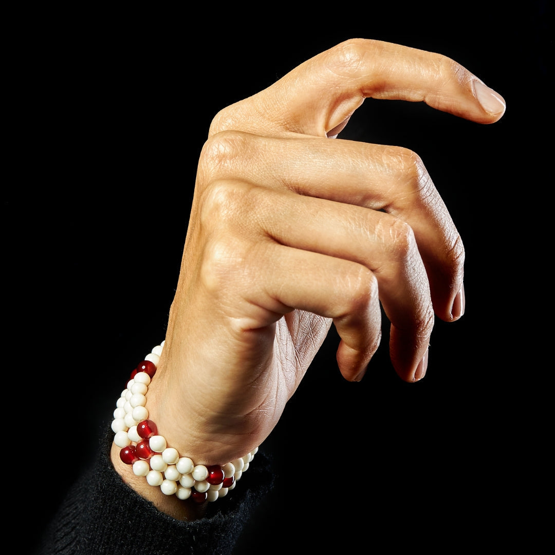 The Traveller Sibha Bracelet: Aqeeq & Dromedary - 99 Beads, 5.5mm