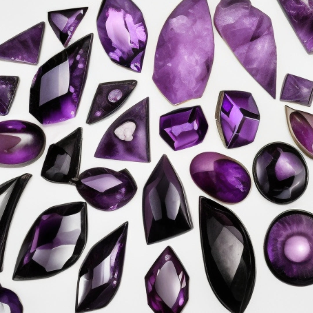 The Traveller Sibha Bracelet: Amethyst and Ebony - 99 Beads, 5.5mm