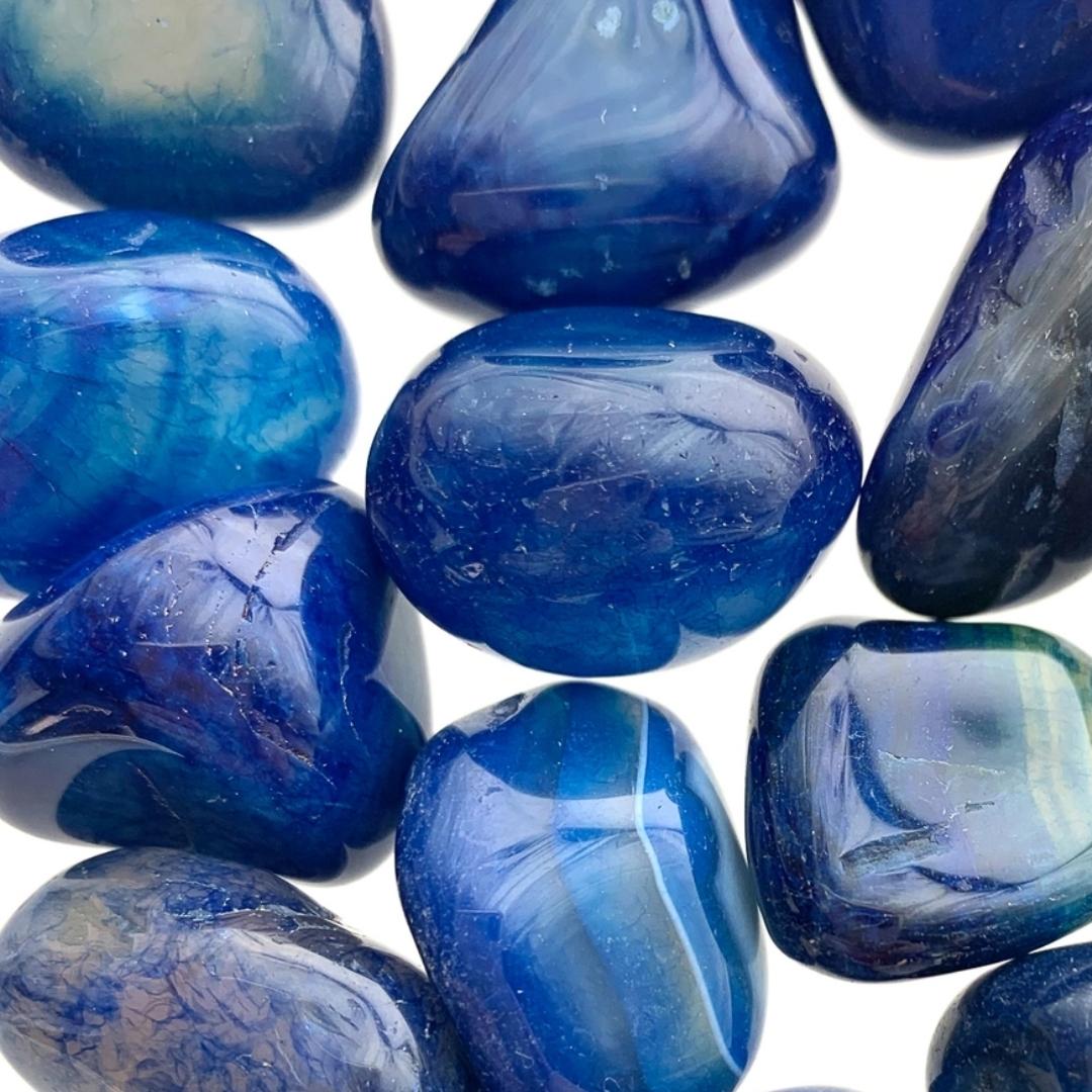 The Seeker Sibha: Blue Aqeeq - 99 Beads, 8mm