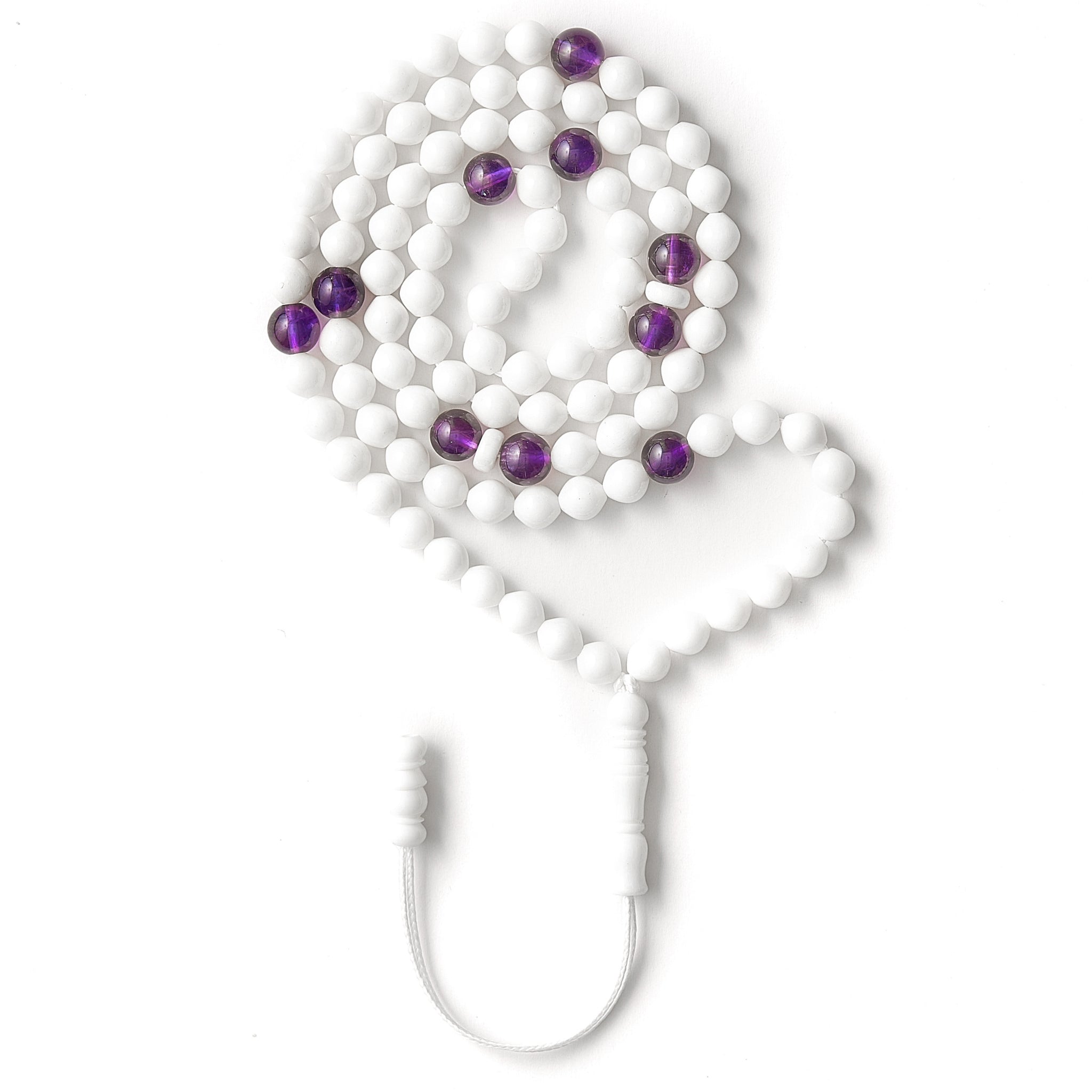 The Traveller Sibha Bracelet: Amethyst & Dromedary - 99 Beads, 5.5mm