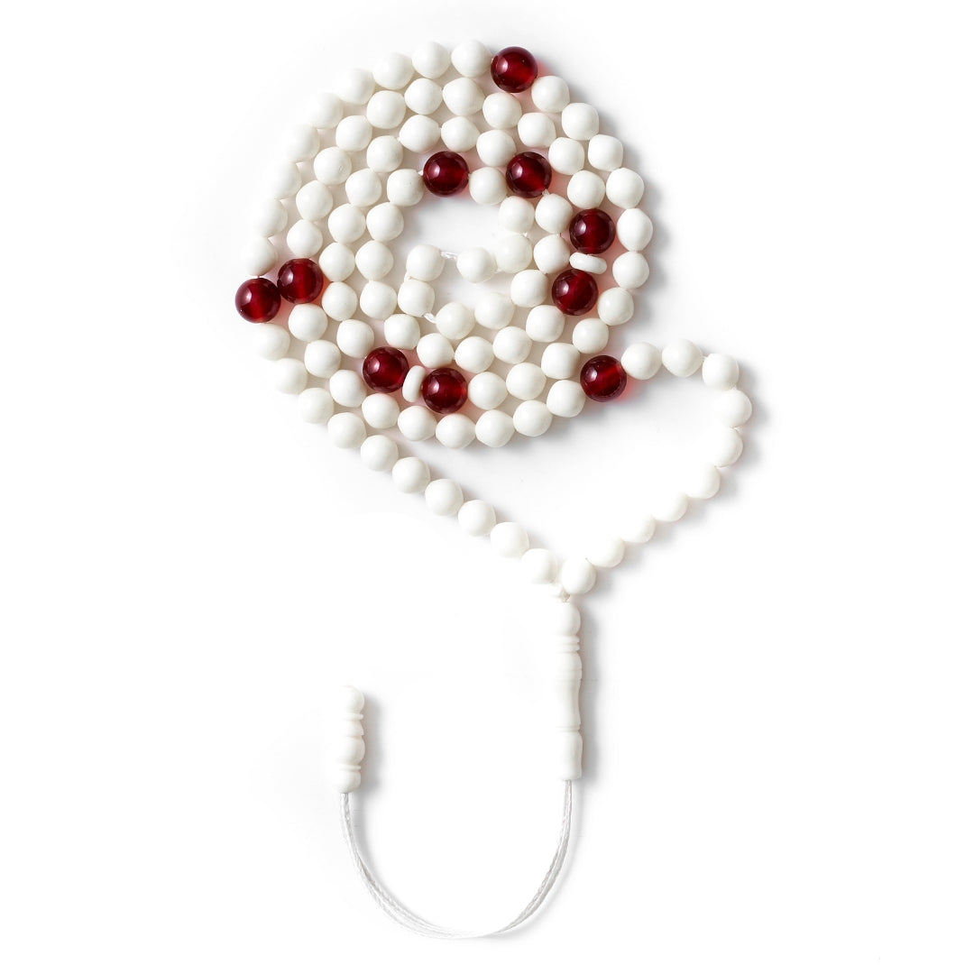 The Traveller Sibha Bracelet: Aqeeq & Dromedary - 99 Beads, 5.5mm