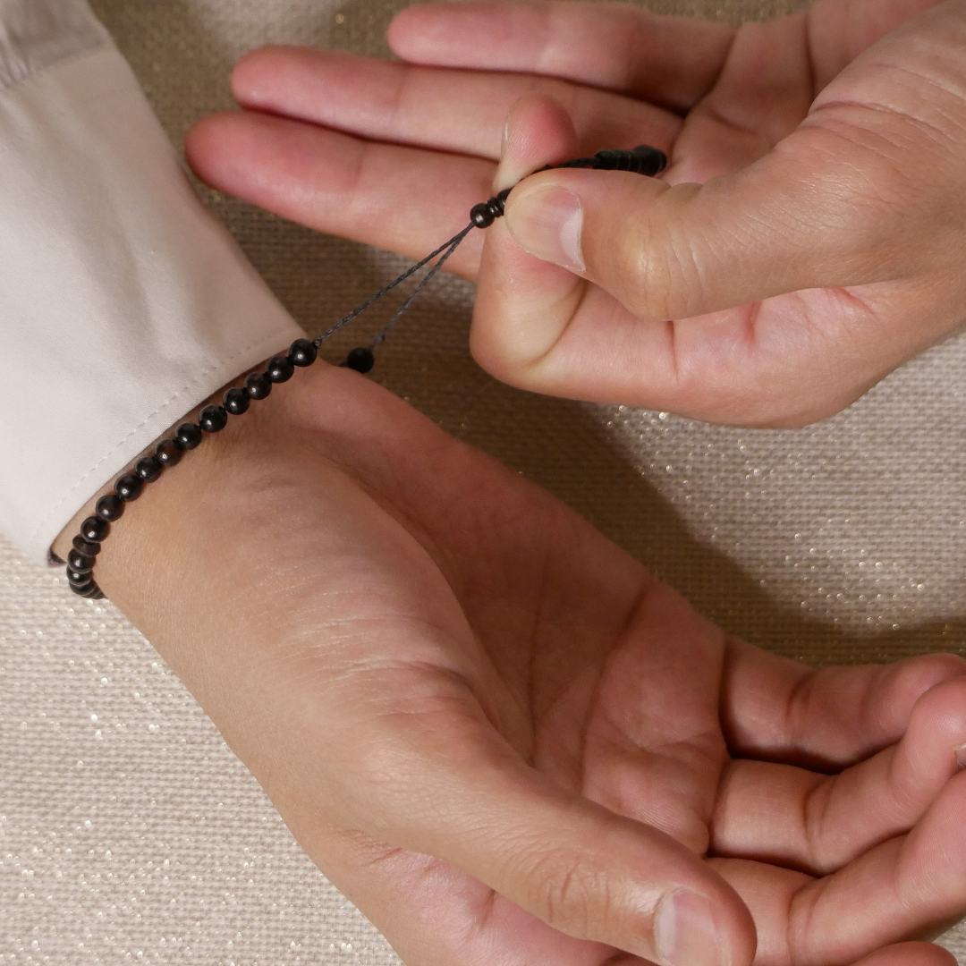 The Traveller Sibha Bracelet: Ebony - 33 Beads, 5mm