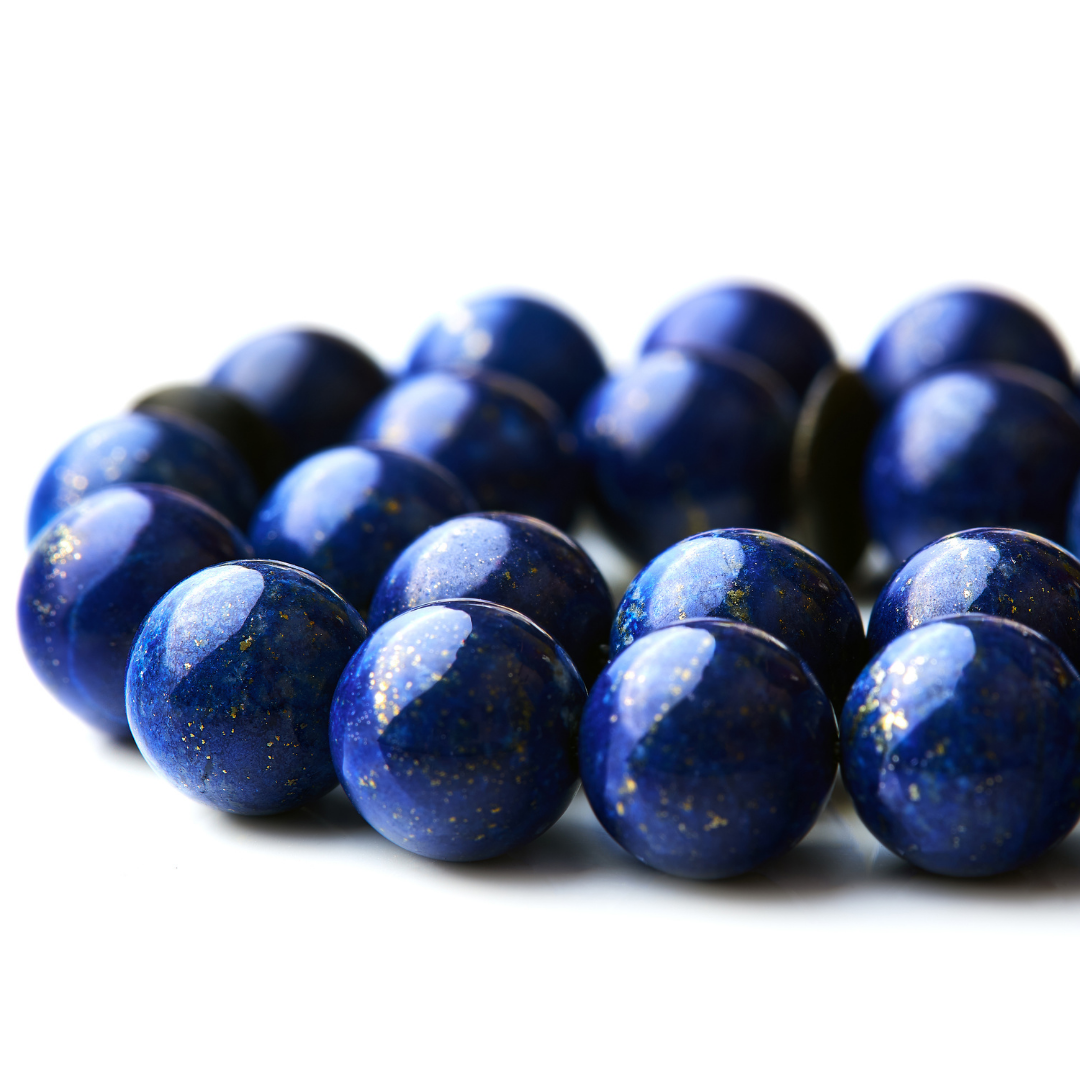 The Celestial Sibha: Lapis Lazuli and Ebony - 33 Beads, 10mm
