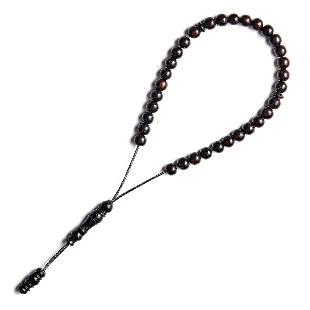 The Traveller Sibha Bracelet: Ebony - 33 Beads, 5mm