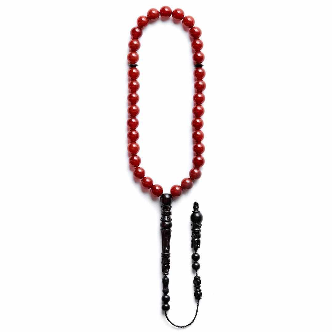 Beloved Aqeeq Stones - 33 Blessings Collection - Limited Edition - 33 beads-Islamic Prayer Beads- Tasbih-Misbah-سبحة-مسبحة-BasmalaBeads-Basmala